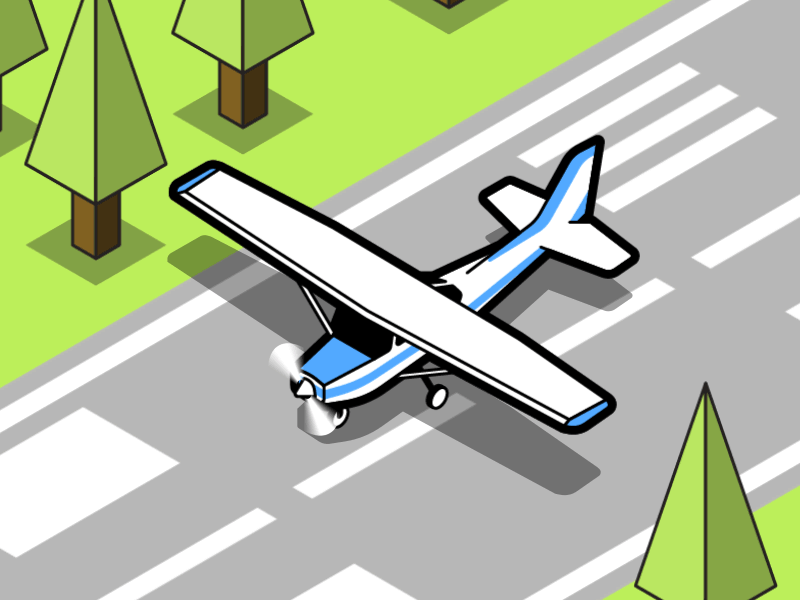 Flying Airplane GIF